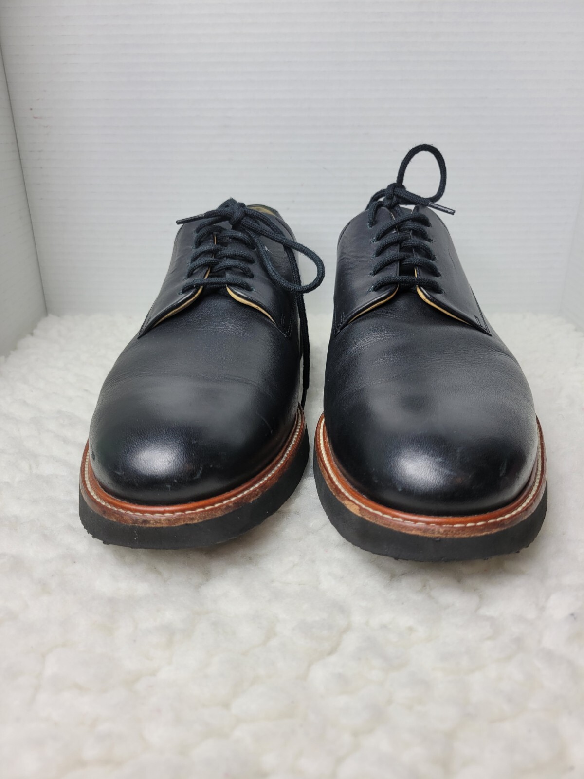 SAOLA Scarpe fondatore Samuel Hubbard da uomo taglia 11 5 in pelle nera M2100 048