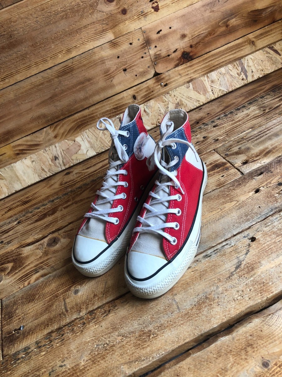 Vintage 90's Converse Multi color Chuck Taylor USA Made Hi-Top