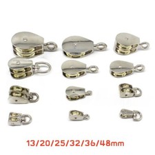 13/20/25/32/36/48mm Metals Single Double Pulley Rope Pully Lifting Wheel Fixed
