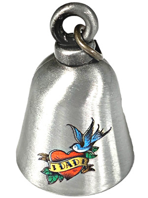 Dad Motorcycle 'Evil Spirits' Biker Guard Bell. Gun Metal Bell