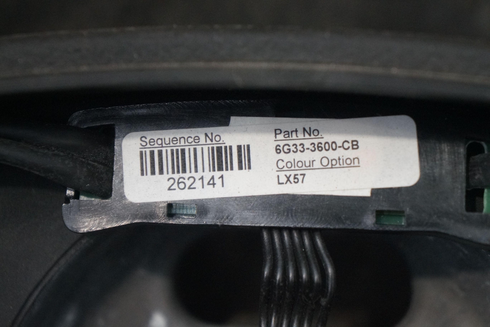 Driver Steering Wheel Black 6G33-3600-CB OEM Aston Martin V8 Vantage 2006