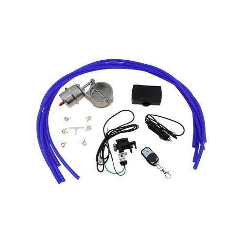 3" Vacuum Exhaust Cutout Valve Set Close Style w/ Wireless Remote Silicone Tube - Picture 3 of 12
