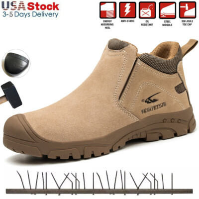 Men's Safety best Work Shoes Composite Toe Shoes Lightweight Non-slip Sneakers