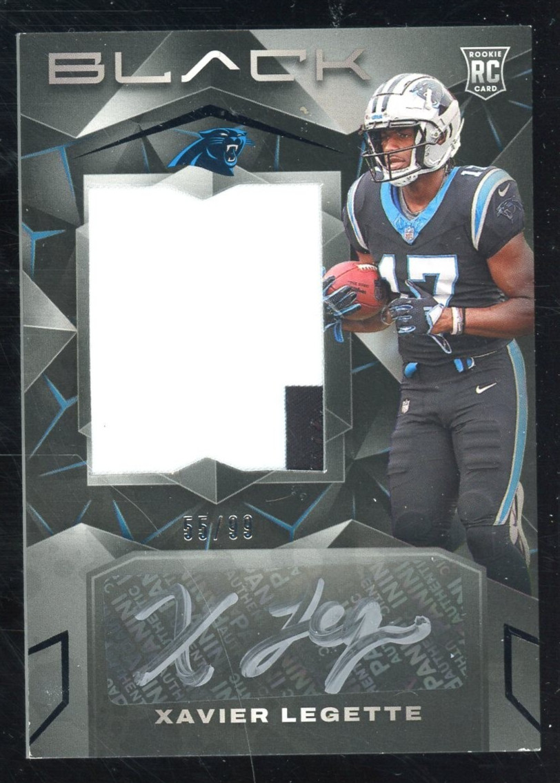 2024 Panini Black #209 Xavier Legette RPA RC Rookie Patch AUTO 55/99