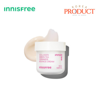 INNISFREE Collagen Green Tea Ceramide Bounce Cream 50ml Collagen Cream Vegan