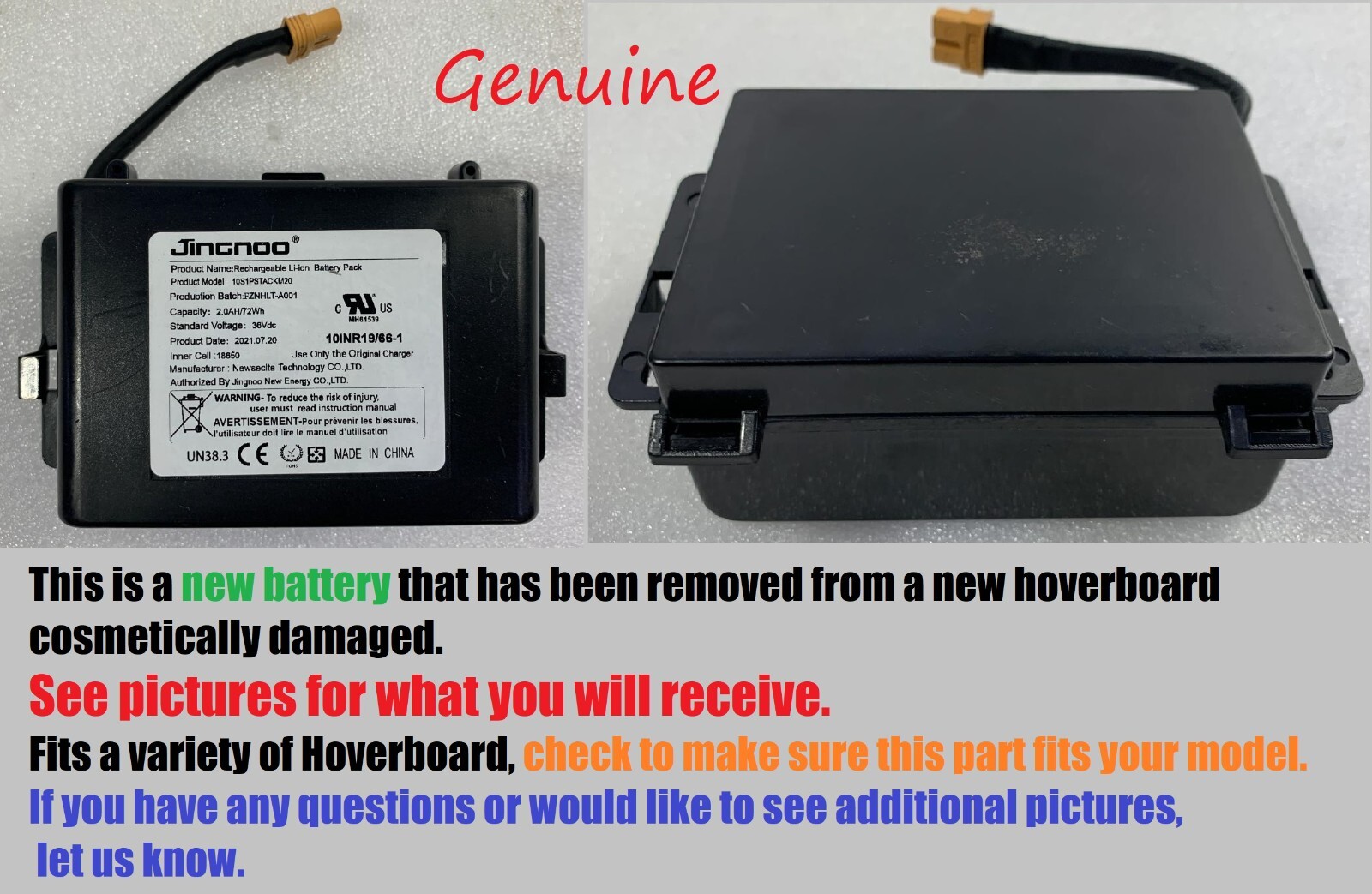 JinGnoo Li-ion Battery  36V  10S1PSTACKM20  2Ah  72Wh   🔴GENUINE