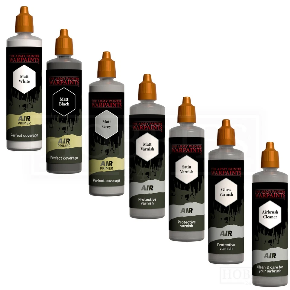 Army Painter Air Brush Primers Varnish Cleaner Acrylic Model Air 100ml Bottles