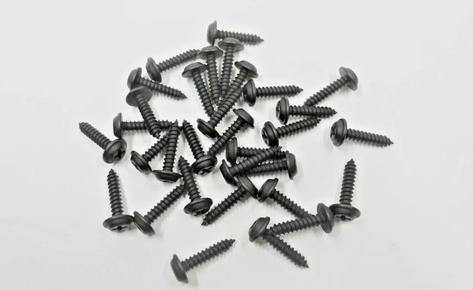 ¡40 TORNILLOS INT/EXT NEGROS! PARA CADILLAC BUICK CHEVROLET PONTIAC OLDS ETC (2 TIPOS) Foto 3 de 3