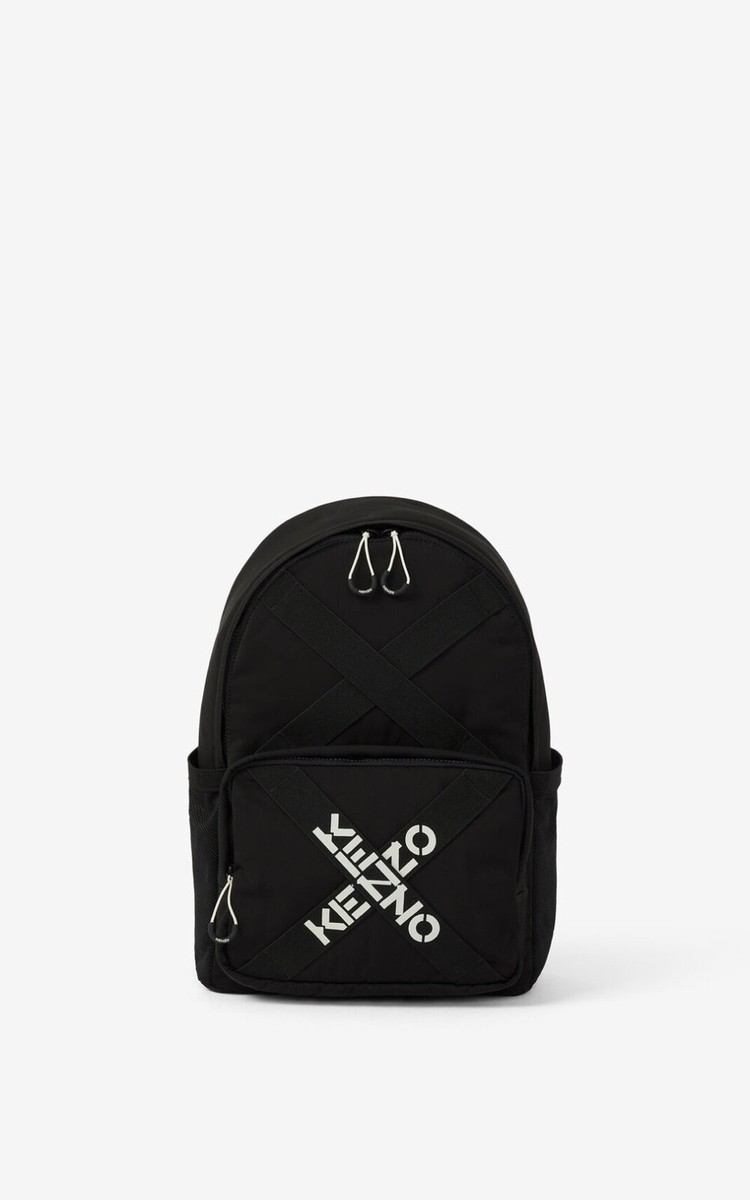 KENZO SPORT STRAP BACKPACK BLACK KENZO SPORT STRAP BACKPACK BLACK
