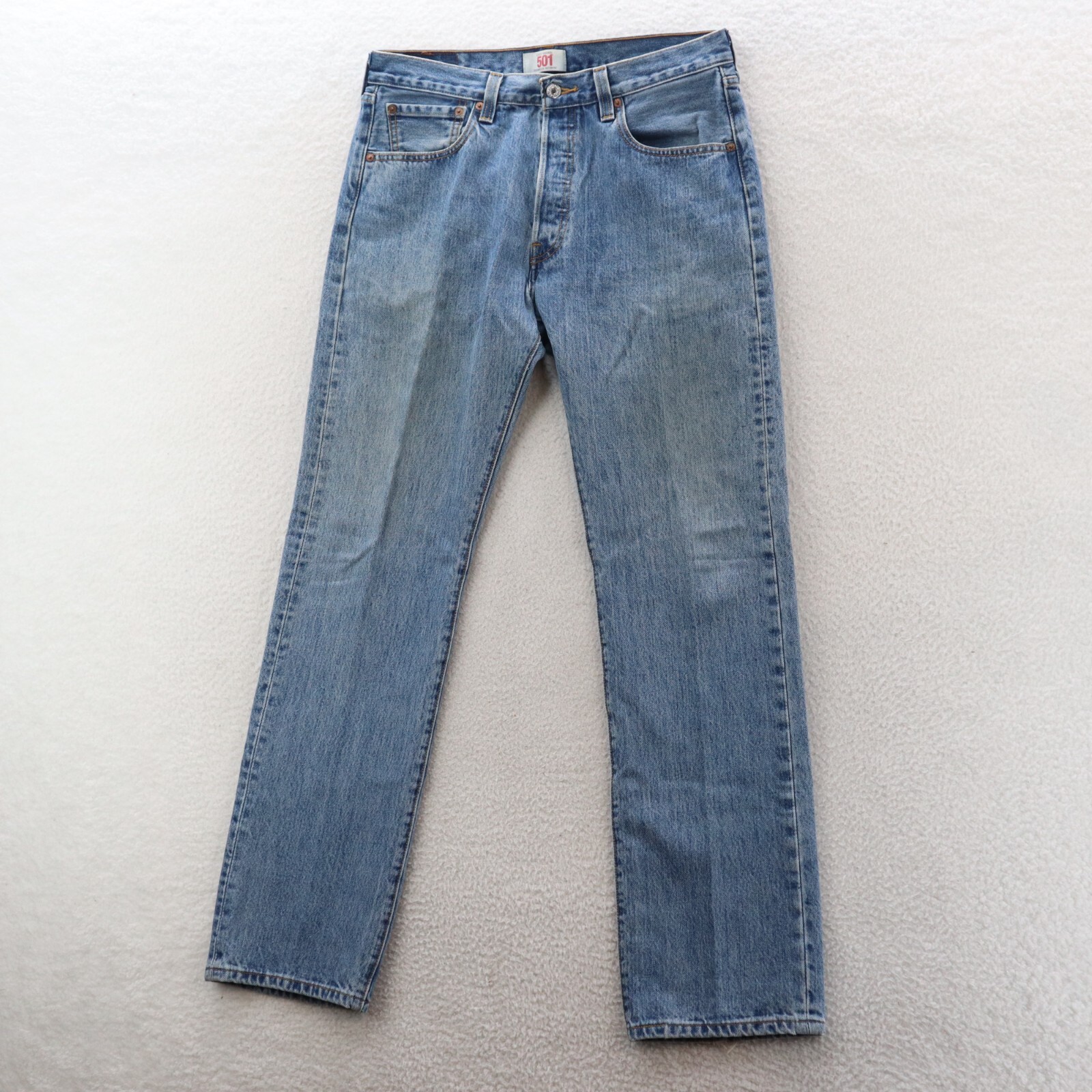 Levis 501 Jeans Mens 34x34 Blue Original Button Fly Denim American Grunge Y2K