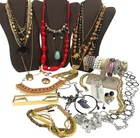 Costume Jewelry Lot Boho Statement Vintage To Mod Rhinestone Lucite mixed 3+ Lbs