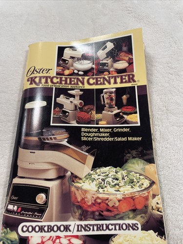 Vtg Oster Kitchen Center Cookbook Instructions Booklet 1984 Printing Complete