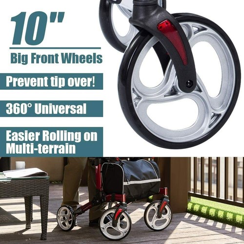 Andador vertical ELENKER 2025 de pie plegable movilidad rojo - Imagen 3 de 6