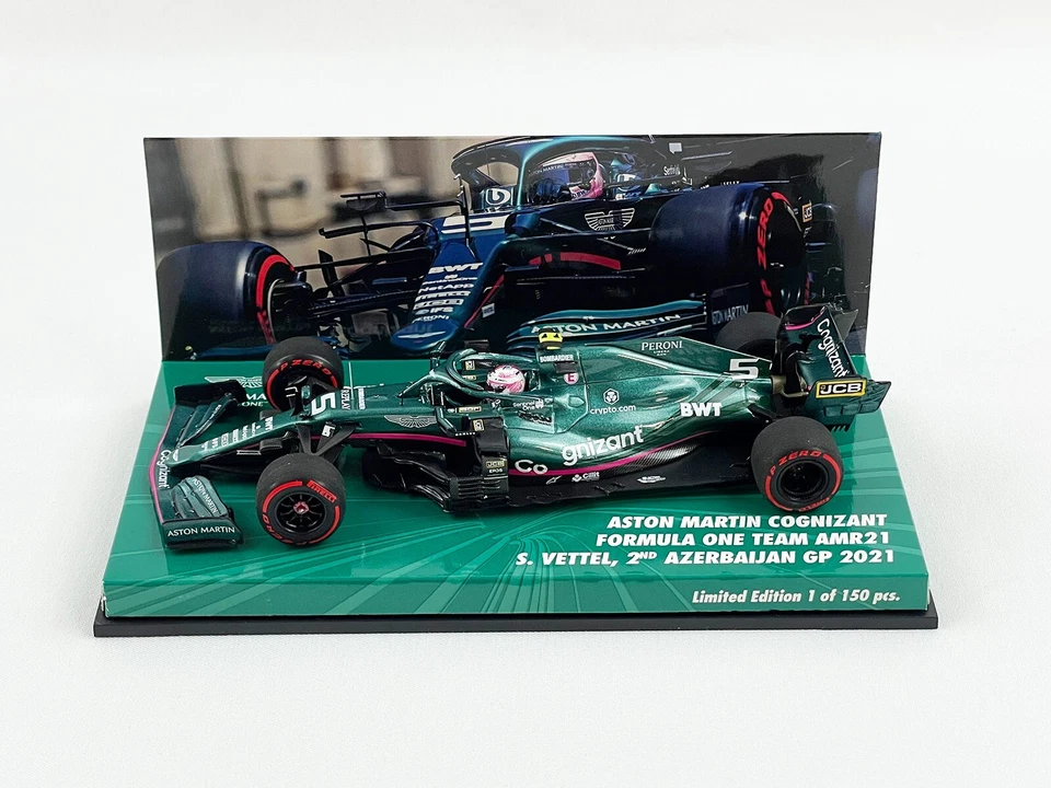 Aston Martin F1 AMR21 #5 Sebastian Vettel 2nd Azerbaijan GP 2021 1:43 MINICHAMPS - Image 2 of 4