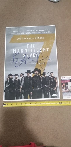 ETHAN HAWKE CELEBRITY HAND SIGNED AUTOGRAPHED 12X18 MAGNIFICENT SEVEN POSTER JSA