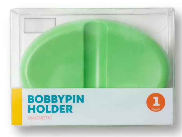 Gertex Green Magnetic Pin Holder for Bobby Pins & Paperclips 3.75 x 2.75 Inches