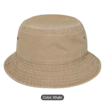NWOT Washed Bucket Hat Unisex Classic Casual Khaki One Size  display picture 1