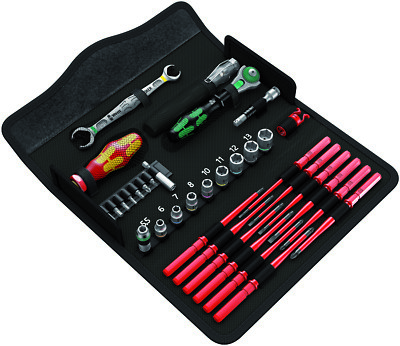 WERA 35 Pc Kraftform Kompakt VDE Maintenance Screwdriver,Socket