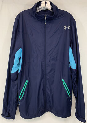 Under Armour Men's Multicolor Full Zip/Pockets Track Jacket Golf Sz (L) GUC