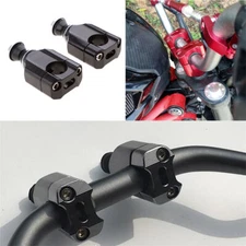 Pair Motorbike Motorcycle Handle Bar Mount Mounting Riser Clamp For 1 1/8" 28mm