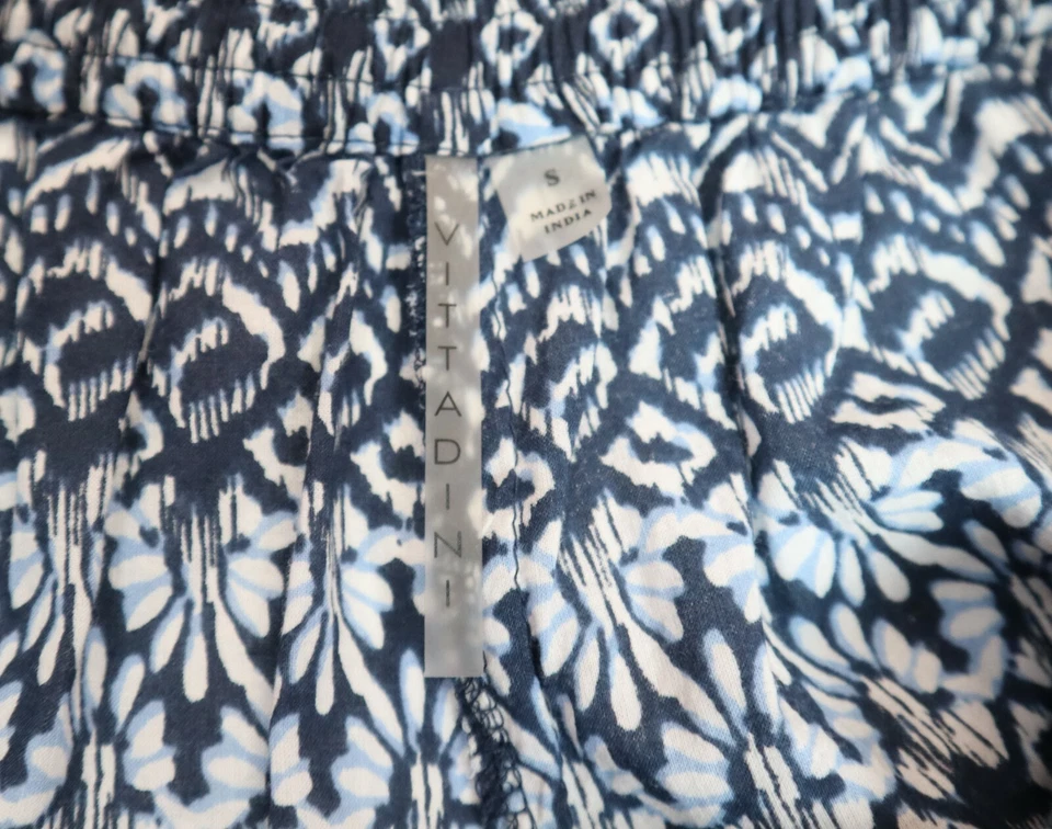 VITTADINI - SAIA CAMPONESA FEMININA ESTAMPA AZUL E BRANCA - TAMANHO P - BOÊMIA BOÊMIA - Imagem 2 de 3