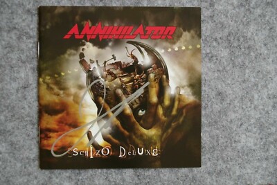 Annihilator - Schizo Deluxe CD Album signed/autograph/signiert/Autogramm