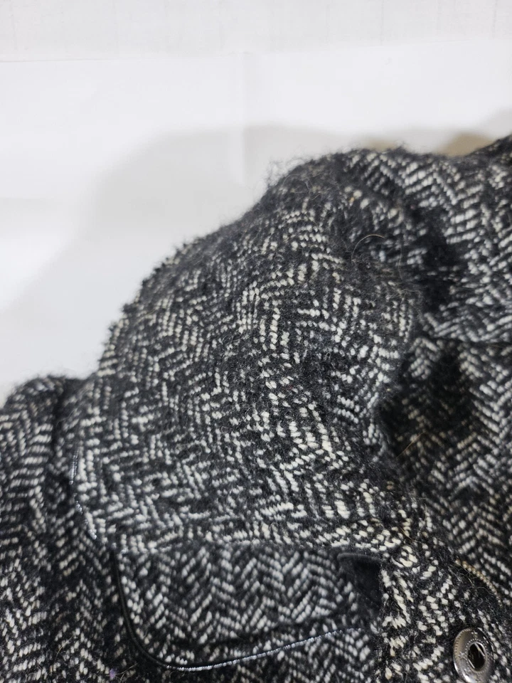 Abrigo de lana Apt 9 para mujer talla grande gris tweed botón frontal ropa exterior chaquetón 🔥 Foto 3 de 4