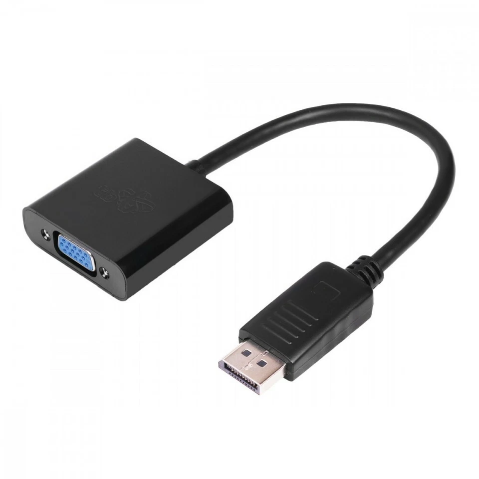 DisplayPort Stecker - VGA Buchse Adapter 15cm Konverter Videokabel schwarz TB 52 - Bild 1 von 1