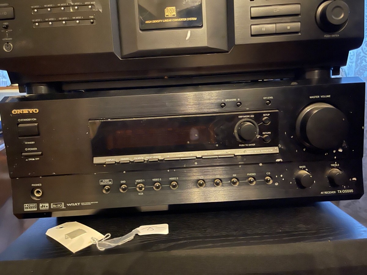 Onkyo TX-DS595 5.1 Receiver 75W /channel, phono, optical and RCA 