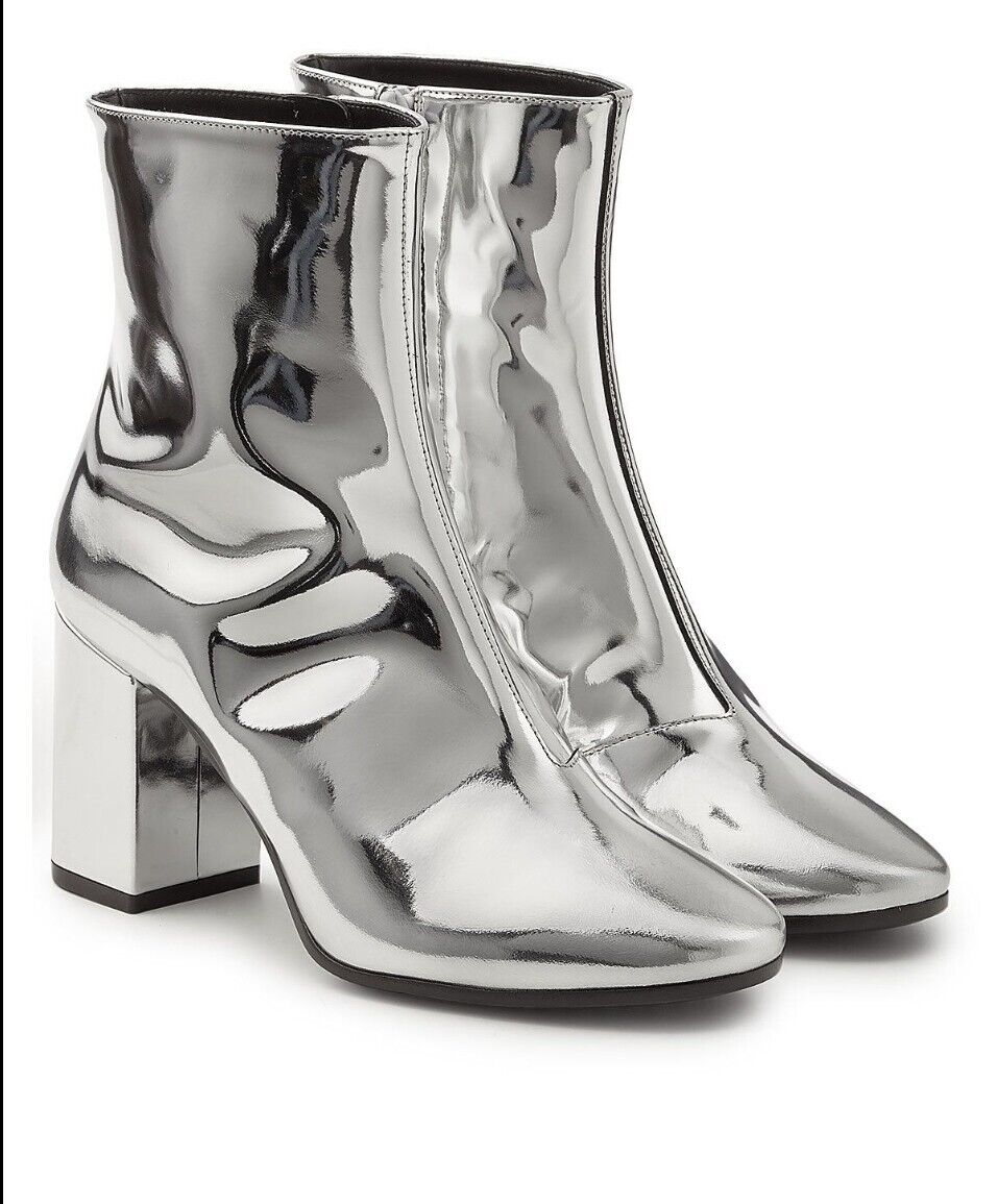 Balenciaga Metallic Silver Leather Ankle Boots Size 36 For Sale at 1stDibs   silver metallic booties silver metallic ankle boots metallic silver  ankle boots