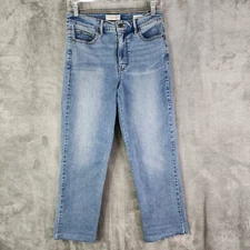 Womens Social Standard By Sanctuary Denim Blue Jeans Hi Rise Crop Straight 6