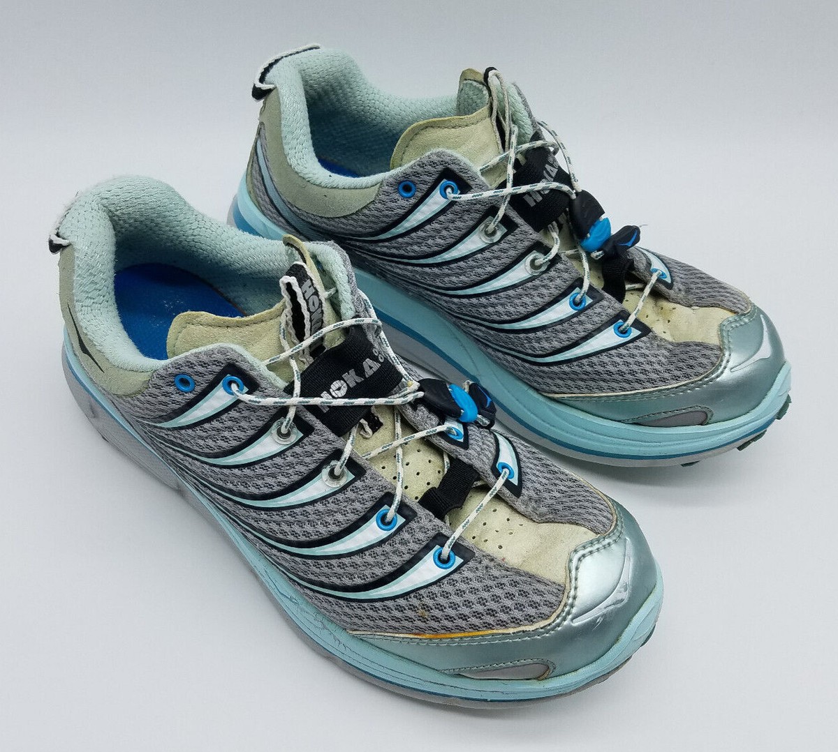 HOKA ONE ONEGray and Blue Running Shoes Size 9 Amazon.com | HOKA ONE ONE Mens Clifton 9 Textile Virtual  main image 4