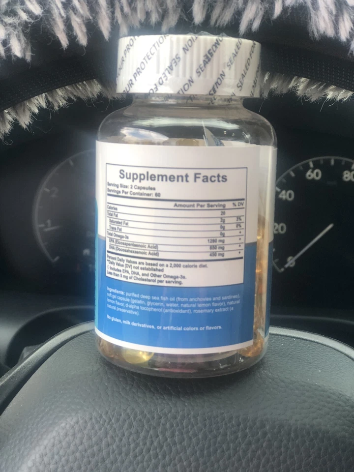 Aceite de pescado Omega 3 3600 mg cápsulas blandas - 120 piezas Foto 3 de 4