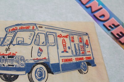 マリィ　sr  icecre@m Original Vintage Mister Softee Classic Ice Cream Truck Iron On For