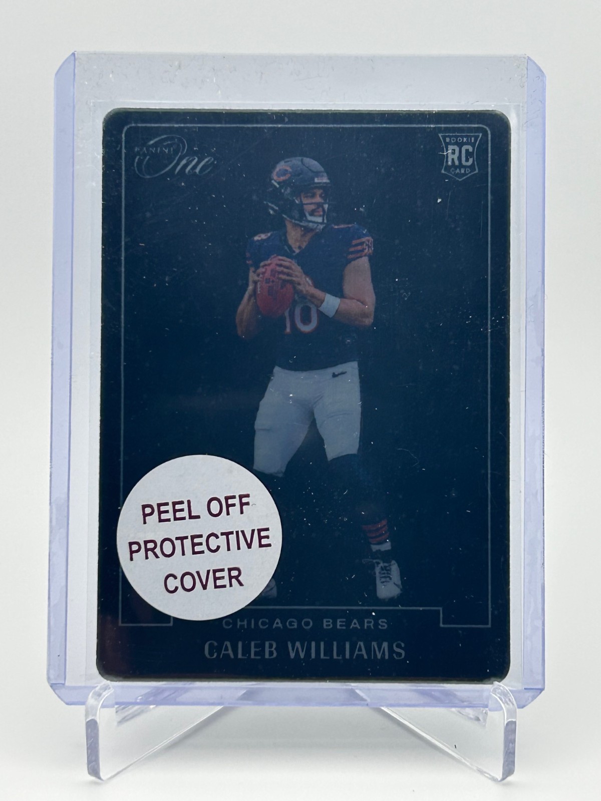 2024 Panini - One Football Blank Slate Black Metal #BS-CWS Caleb Williams SSP