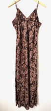 Nili Lotan Slip Cami Dress Paisley Boho Midi Women s M Black Brown Cream Target
