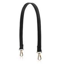Leather Purse Strap Replacement 23.6" Black Leather Crossbody Strap with Swiv...