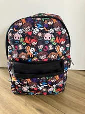 Harry Potter Themed Backpack Chibi Character Print, Unisex Rucksack