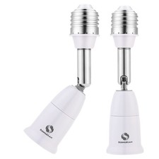 E26/E27 Light Socket Extender 180 Degree Bendable, Extension Socket Extender ...