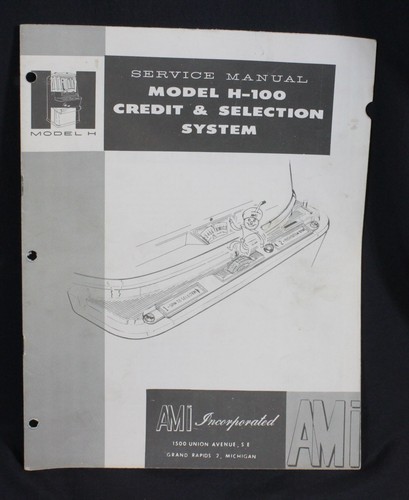 Vtg AMI Jukebox Service Manual H-100 Credit & Selection System Book Repair Old