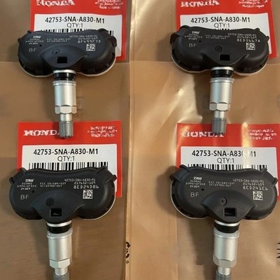 Complete Set of 4 Genuine OEM Honda TPMS Tire Pressure Sensors Kit 42753-SNA-A83