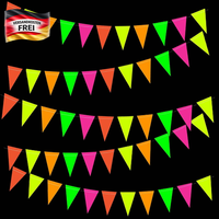 Neon Party Girlande 6M Schwarzlicht Deko Kinder Geburtstag Hochzeit