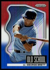 2022 Panini Prizm #OS-6 George Brett Old School Red/White/Blue Prizm