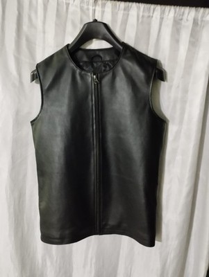 Herren Beste Leder Motorrad Weste| Echt Lammfell Leder Customized Weste XL