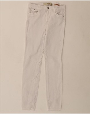 ZARA Damen Skinny Jeans EU 36 XS W26 L31 Weiß Baumwolle BE15