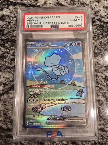New ListingPSA 10 Gem Mint 2024 Pokemon PAF EN Mew Ex #232 SIR Bubble Mew