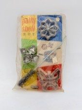Vintage Nevco Aluminum Patty Shell Set Rosette Iron 3 Molds With Handle 1963 NOS