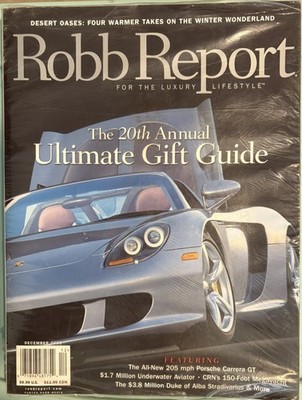 Robb Report December 2003 + Robb Report Collection Gift Guide - SEALED 2-Magazin