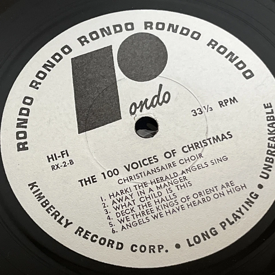 Christianaires Choir The 100 Voices Of Christmas 1959 Tops L1697 LP vinyl used Foto 4 de 4