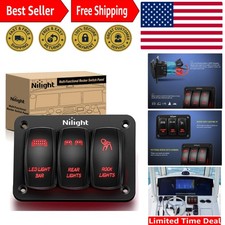 Durable Aluminum 5 Pin Rocker Switch Panel for Boats & Cars - Easy Installation